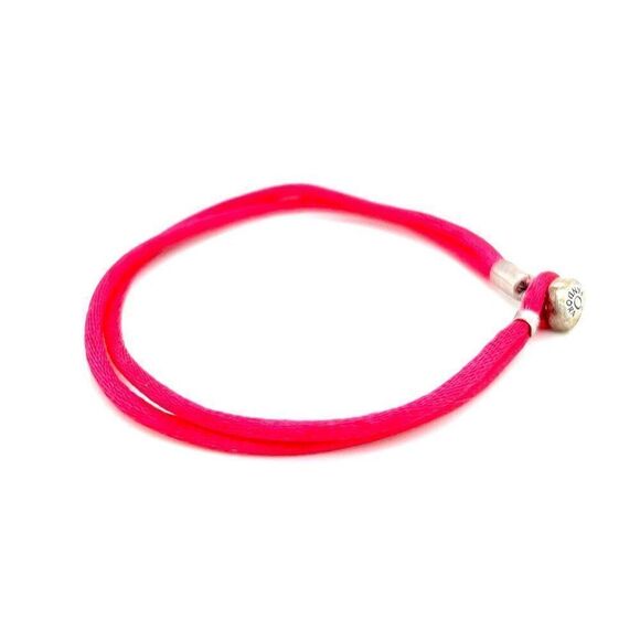 Pandora Pink Cord Heart Toggle Bracelet - Picture 3 of 5